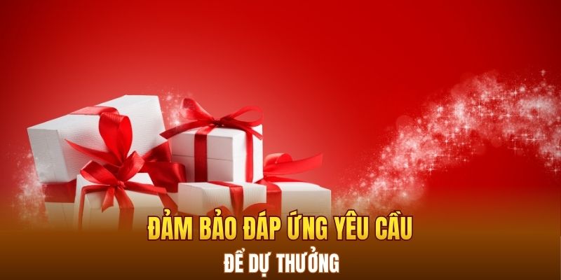 Đảm bảo đáp ứng yêu cầu để dự thưởng